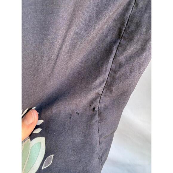 Caballero Rose Graphite Protea Paisley Jumpsuit Size L with Stains - Picture 10 of 11